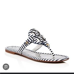 Tory Burch Striped Miller Sandals